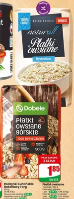 Płatki owsiane górskie Dobele 100% pełne ziarno promocja w Dino