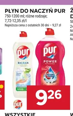 Płyn do naczyń Pur promocja w Stokrotka