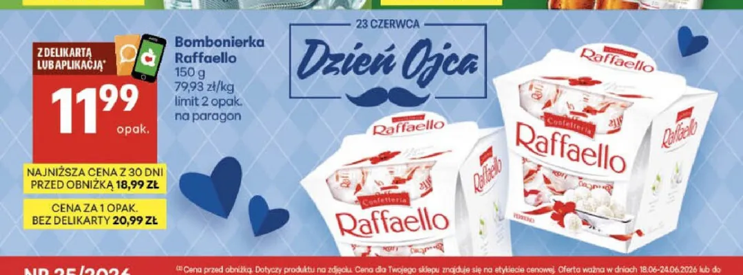 Bombonierka Raffaello promocja w Delikatesy Centrum