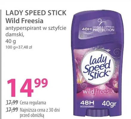 Antyperspirant w sztyfcie damski Wild Freesia promocja w Hebe