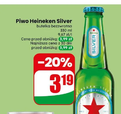 Piwo Heineken Silver promocja w Dino