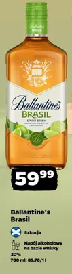 Napój alkoholowy na bazie whisky Ballantine's Brasil promocja w Netto