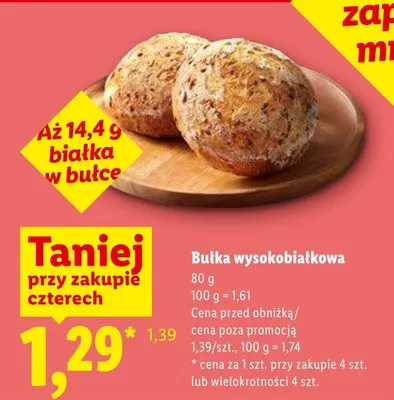 Bułka wysokobiałkowa promocja w Lidl