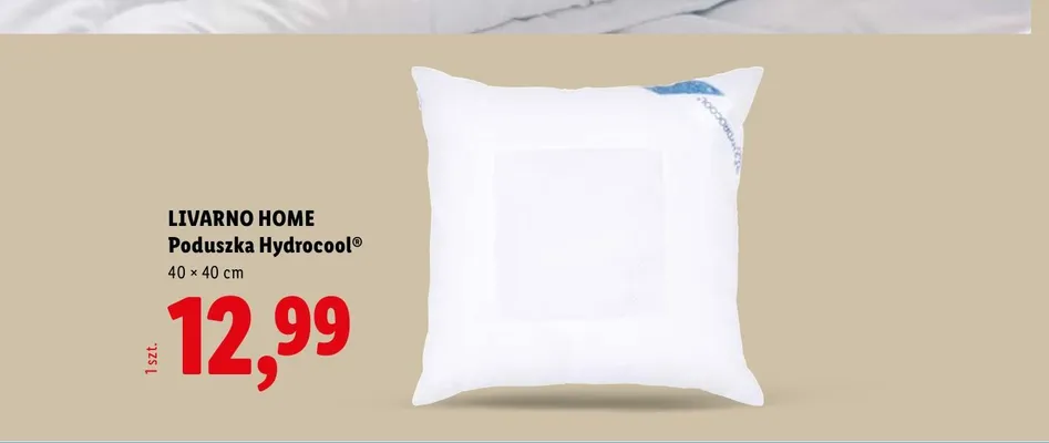 Poduszka Livarno Home Hydrocool 40x40 cm promocja w Lidl
