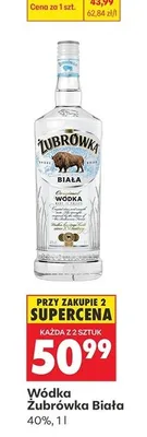 Wódka Żubrówka Biała promocja w Biedronka