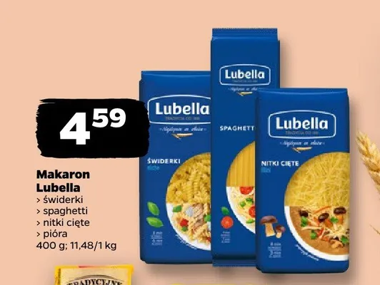 Makaron nitki cięte Lubella promocja w Netto