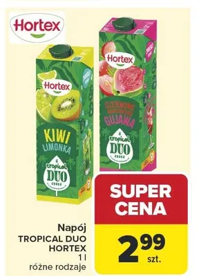 Napój Tropical Duo Hortex kiwi limonka promocja w Carrefour Market
