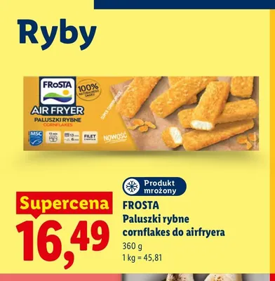 Paluszki rybne cornflakes do airfryera Frosta promocja w Lidl