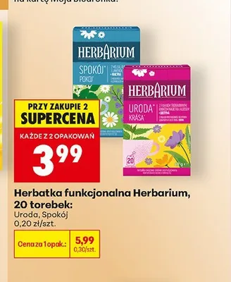 Herbatka funkcjonalna Herbarium Spokój promocja w Biedronka