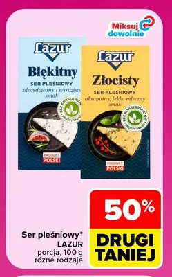 Ser pleśniowy Lazur promocja w Carrefour Market