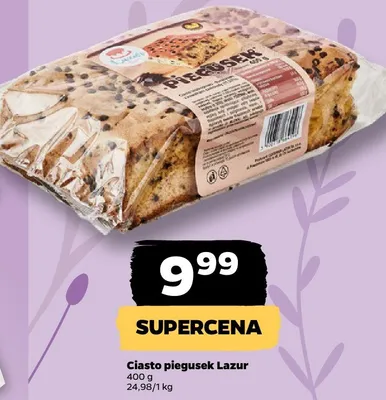 Ciasto piegusek Lazur promocja w Netto