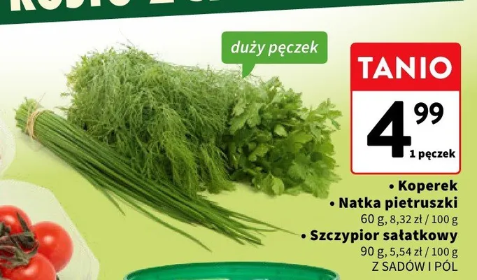 Szczypior sałatkowy świeży Z Sadów i Pól promocja w Intermarche
