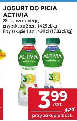 Jogurt do picia Activia Danone promocja w Stokrotka