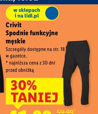 Spodnie funkcyjne męskie promocja w Lidl