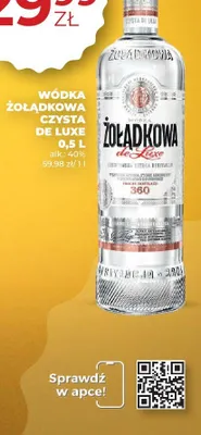 Wódka Żołądkowa Czysta De Luxe promocja w Duży Ben