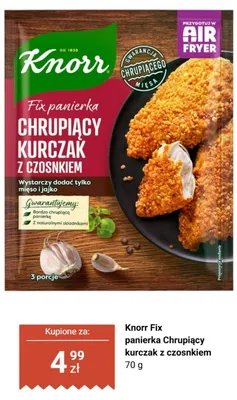 Panierka Knorr Fix Chrupiący kurczak z czosnkiem promocja w Biedronka