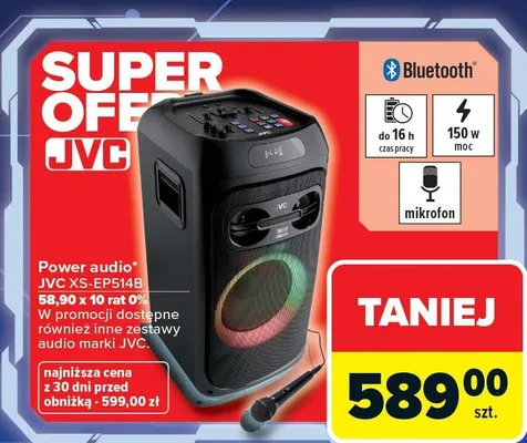 Power audio XS-EP514B promocja w Carrefour