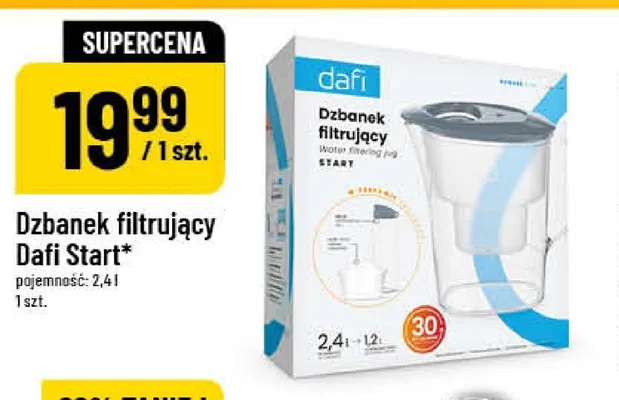 Dzbanek filtrujący Dafi Start pojemność: 2,4l promocja w POLOmarket