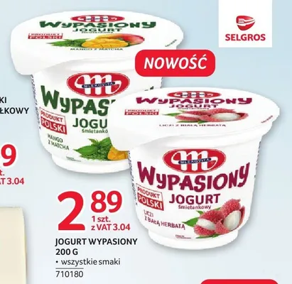 Jogurt Wypasiony Mango z Matchą Mlekovita promocja w Selgros