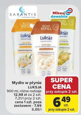 Mydło w płynie Luksja promocja w Carrefour Market
