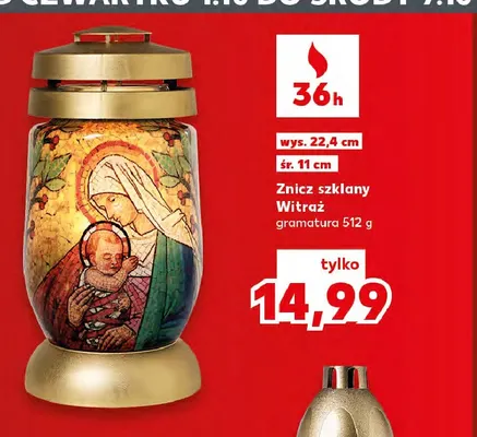 Znicz szklany Witraż promocja w Kaufland