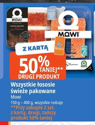 Łososie świeże pakowane Mowi promocja w Leclerc