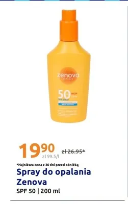 Spray do opalania Zenova SPF 50 promocja w Action