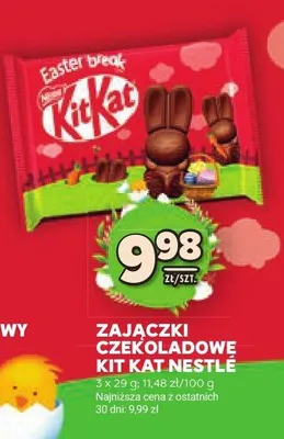 Zajączki czekoladowe kit kat promocja w Stokrotka