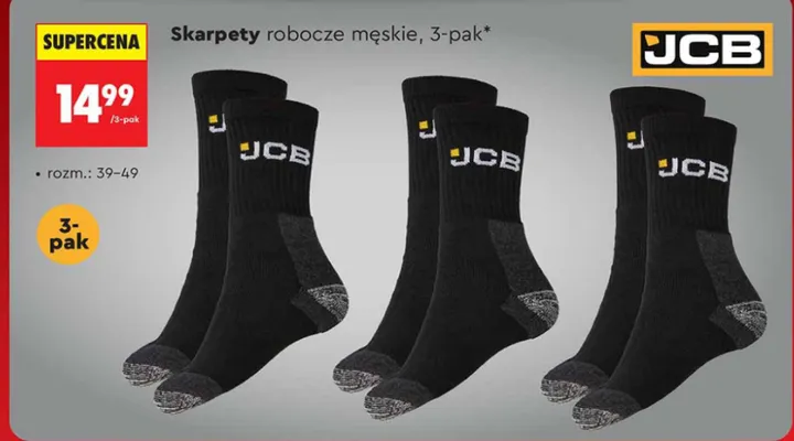 Skarpety robocze męskie promocja w Biedronka