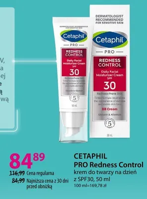 Krem do twarzy Cetaphil PRO Redness Control na dzień z SPF30 promocja w Hebe