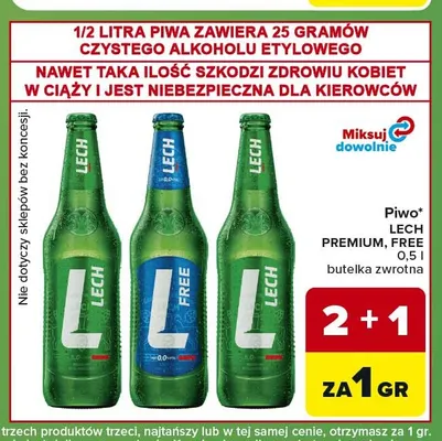 Piwo Lech Premium promocja w Carrefour Express