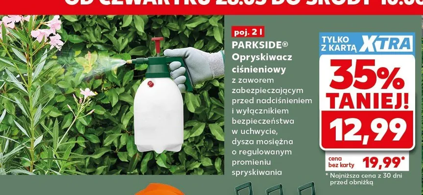 Opryskiwacz ciśnieniowy PARKSIDE z zaworem zabezpieczającym promocja w Kaufland
