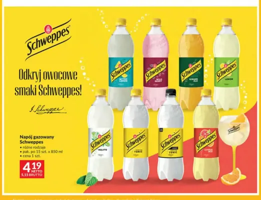 Napój gazowany Schweppes Zero Indian Tonic promocja w Makro