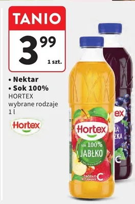 Sok 100% wybrane rodzaje promocja w Intermarche