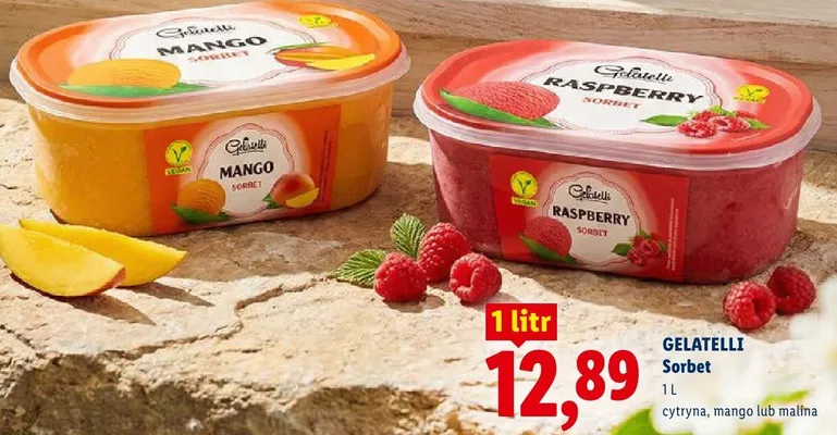 Lody Sorbet malina promocja w Lidl