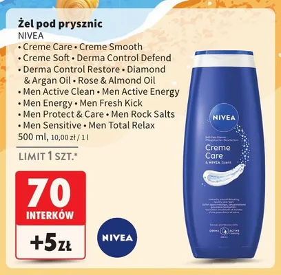 Żel pod prysznic Nivea Men Active Clean promocja w Intermarche