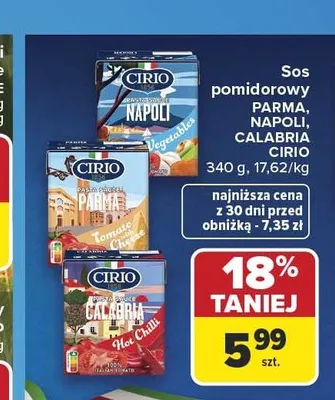 Sos pomidorowy Parma Cirio promocja w Carrefour