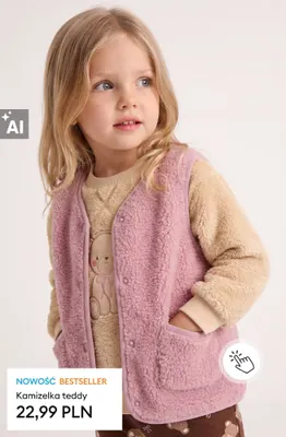 Kamizelka teddy promocja w Sinsay