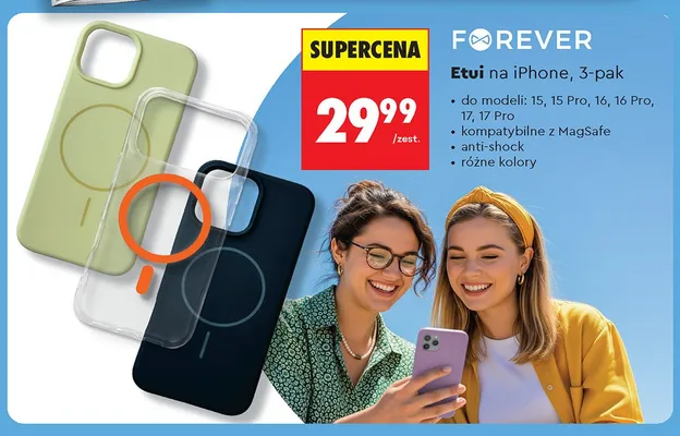 Etui na iPhone FOREVER 3-pak promocja w Biedronka