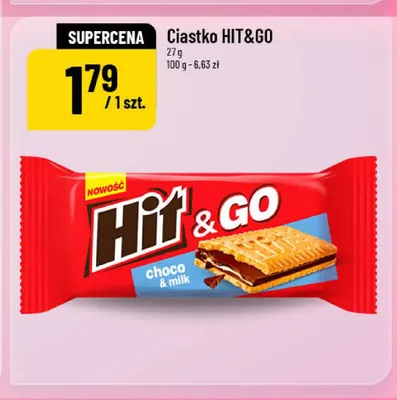 Ciastko Hit & Go choco & milk promocja w POLOmarket
