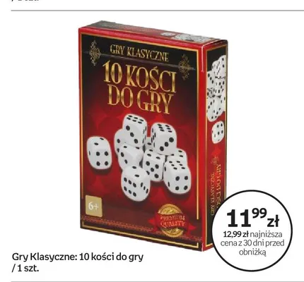Gra planszowa Gry Klasyczne 10 kości do gry promocja w Empik
