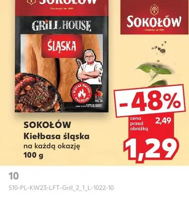 Kiełbasa śląska na każdą okazję SOKOŁÓW promocja w Kaufland