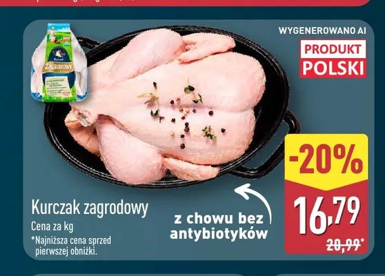 Kurczak z chowu bez antybiotyków promocja w Aldi