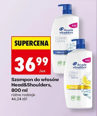Szampon do włosów Head&Shoulders Classic Clean promocja w Biedronka