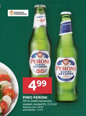 Piwo Peroni standard promocja w Stokrotka