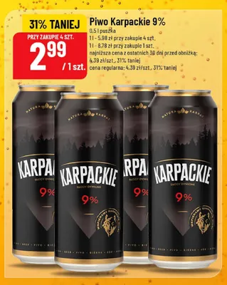 Piwo Karpackie 9% promocja w POLOmarket