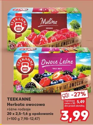 Herbata owocowa różne rodzaje promocja w Kaufland