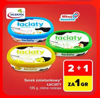 Serek śmietankowy naturalny Łaciate promocja w Carrefour