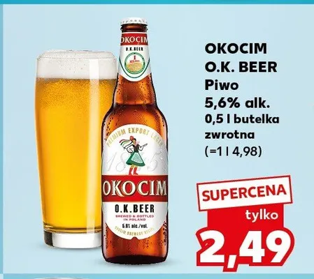 Piwo O.K. Beer promocja w Kaufland