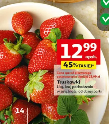 Truskawki 1kg promocja w Auchan